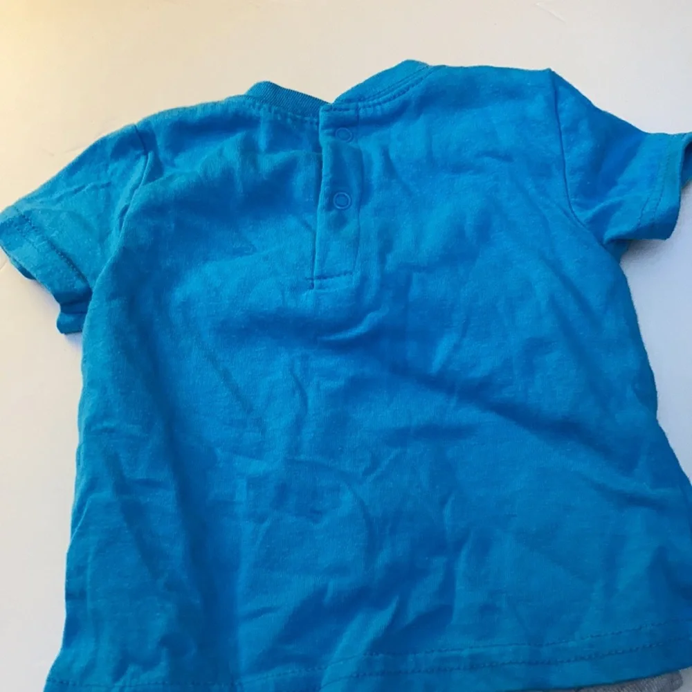 Faded glory snap tee shirt 0-3 months